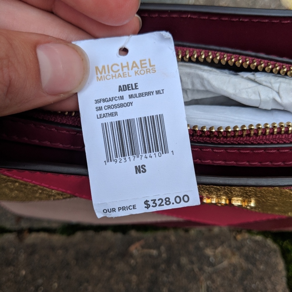 🎉HP🎉 Michael Kors Small Adele Crossbody Mulberry - Picture 4 of 7